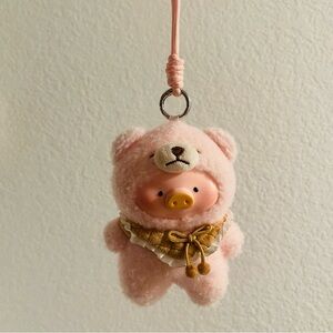 Lulu The Piggy Pink Teddy Bear charm